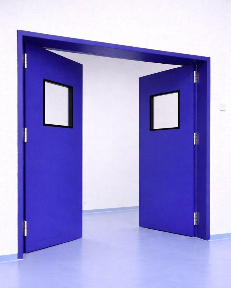 İki Yöne Açılan Menteşeli Çarpma Kapı Pencereli